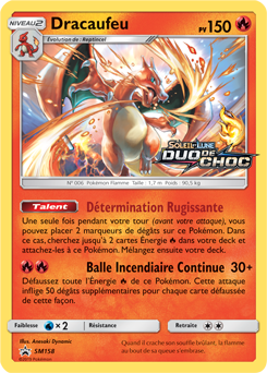 Carte Pokémon Promo Dracaufeu SM158 de la série Promos Soleil et Lune
