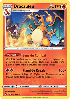 Carte Pokémon Dracaufeu 025/185 de la série Voltage Éclatant en vente au meilleur prix