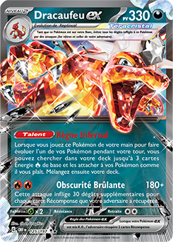 Carte Pokémon Dracaufeu ex 125/197 de la série Flammes Obsidiennes en vente au meilleur prix