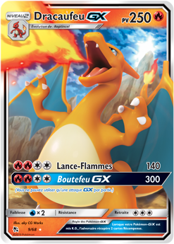 Carte Pokémon Dracaufeu GX 9/68 de la série Destinées Occultes en vente au meilleur prix