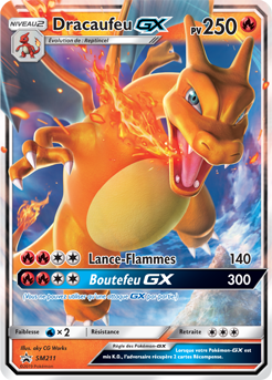 Carte Pokémon Dracaufeu GX SM211 de la série Promos Soleil et Lune en vente au meilleur prix