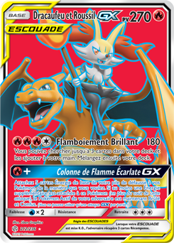 Carte Pokémon Dracaufeu Roussil GX 212/236 de la série Éclipse Cosmique en vente au meilleur prix