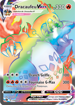 Carte Pokémon Dracaufeu VMAX 074/073 de la série La Voie du Maître en vente au meilleur prix