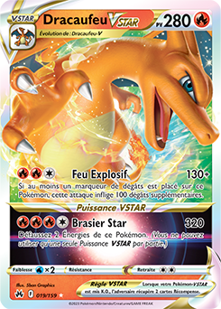 Carte Pokémon Dracaufeu VSTAR 019/159 de la série Zénith Suprême en vente au meilleur prix