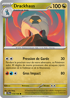 Carte Pokémon Communes Drackhaus 113/159 de la série Aventures Ensemble