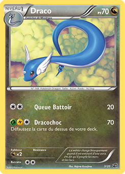 Carte Pokémon Draco 3/20 de la série Coffre des Dragons en vente au meilleur prix