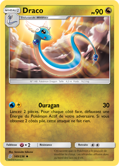 Carte Pokémon Peu commune Draco 149/236 de la série Harmonie des Esprits