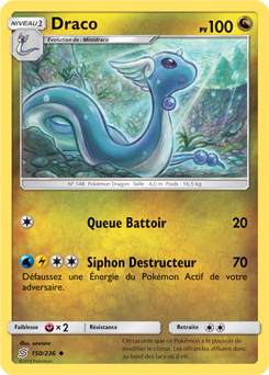 Carte Pokémon Peu commune Draco 150/236 de la série Harmonie des Esprits