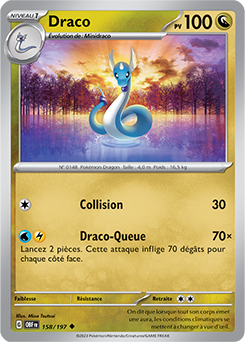 Carte Pokémon Draco 158/197 de la série Flammes Obsidiennes en vente au meilleur prix