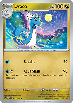 Carte Pokémon Draco 148/165 de la série 151 en vente au meilleur prix