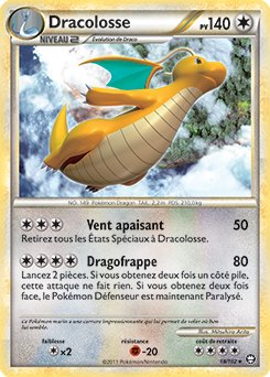 Carte Pokémon Rare Dracolosse 18/102 de la série Triomphe