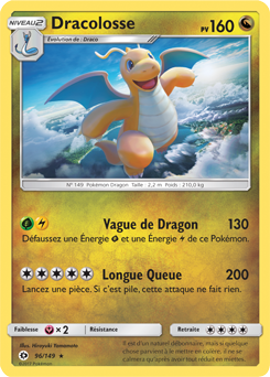 Carte Pokémon Dracolosse 96/149 de la série Soleil & Lune en vente au meilleur prix