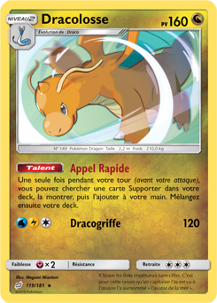 Carte Pokémon Dracolosse 119/181 de la série Duo de Choc en vente au meilleur prix