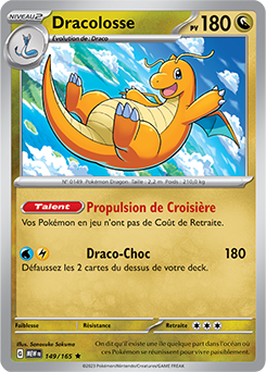 Carte Pokémon Dracolosse 149/165 de la série 151 en vente au meilleur prix
