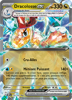 Carte Pokémon Dracolosse ex 159/197 de la série Flammes Obsidiennes en vente au meilleur prix