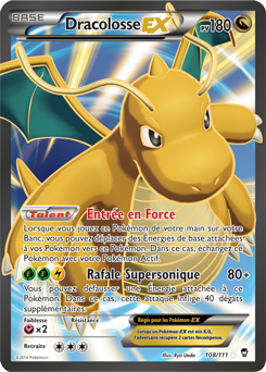 Carte Pokémon Dracolosse EX 108/111 de la série Poings Furieux en vente au meilleur prix