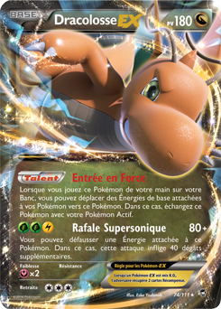 Carte Pokémon Dracolosse EX 74/111 de la série Poings Furieux en vente au meilleur prix