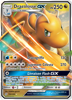 Carte Pokémon Dracolosse GX 152/236 de la série Harmonie des Esprits en vente au meilleur prix