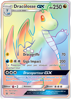 Carte Pokémon Dracolosse GX SM156 de la série Promos Soleil et Lune en vente au meilleur prix