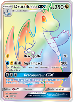 Carte Pokémon Promo Dracolosse GX SM156 de la série Promos Soleil et Lune