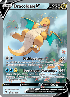 Carte Pokémon Dracolosse V 192/203 de la série Évolution Céleste en vente au meilleur prix