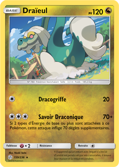 Carte Pokémon Draïeul 159/236 de la série Éclipse Cosmique en vente au meilleur prix