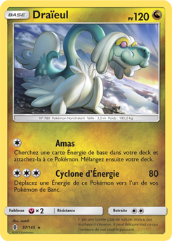 Carte Pokémon Holographique Rare Draïeul 97/145 de la série Gardiens Ascendants
