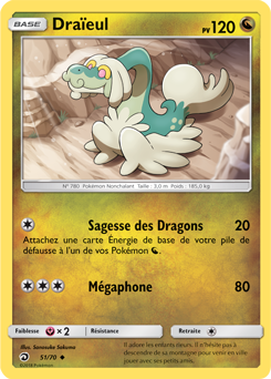 Carte Pokémon Draïeul 51/70 de la série Majesté des Dragons en vente au meilleur prix