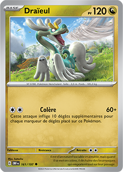 Carte Pokémon Peu commune Draïeul 161/197 de la série Flammes Obsidiennes