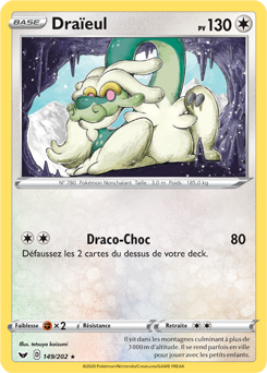 Carte Pokémon Draïeul 149/202 de la série Épée et Bouclier en vente au meilleur prix