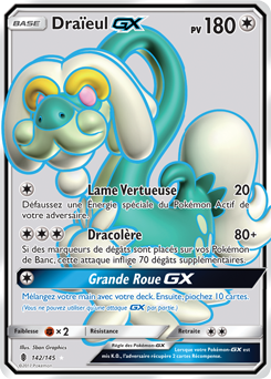 Carte Pokémon Draïeul GX 142/145 de la série Gardiens Ascendants en vente au meilleur prix