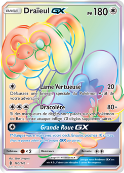 Carte Pokémon Draïeul GX 160/145 de la série Gardiens Ascendants en vente au meilleur prix
