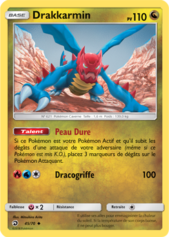 Carte Pokémon Drakkarmin 45/70 de la série Majesté des Dragons en vente au meilleur prix
