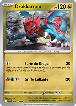 Carte Pokémon Communes Drakkarmin 115/159 de la série Aventures Ensemble
