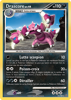 Carte Pokémon Rare Drascore 15/100 de la série Tempête