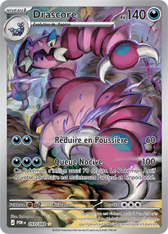 Carte Pokémon Illustration rare Drascore 97/88 de la série Équilibre Parfait