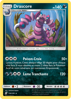 Carte Pokémon Rare Drascore 134/236 de la série Harmonie des Esprits