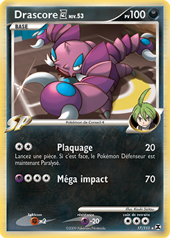 Carte Pokémon Rare Drascore Conseil 4 17/111 de la série Rivaux Émergents
