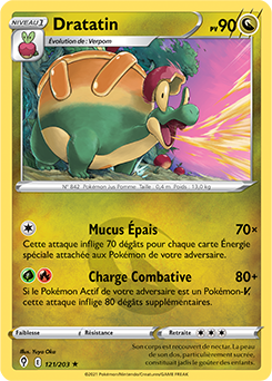 Carte Pokémon Rare Dratatin 121/203 de la série Évolution Céleste