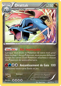 Carte Pokémon Holographique Rare Drattak 64/101 de la série Explosion Plasma