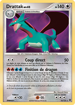 Carte Pokémon Holographique Rare Drattak 18/132 de la série Merveilles Secrètes