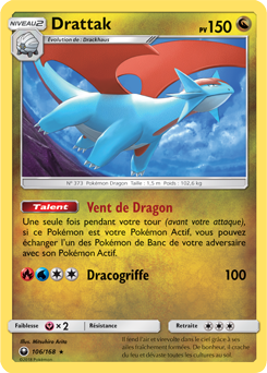 Carte Pokémon Drattak 106/168 de la série Tempête Céleste en vente au meilleur prix