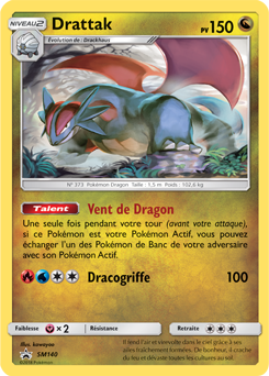 Carte Pokémon Drattak SM140 de la série Promos Soleil et Lune en vente au meilleur prix