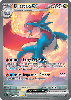 Carte Pokémon Illustration spéciale rare Drattak ex 187/159 de la série Aventures Ensemble