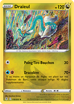 Carte Pokémon Rare Draïeul 119/203 de la série Évolution Céleste