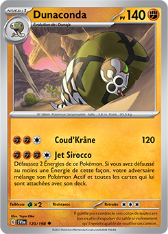 Carte Pokémon Dunaconda 120/198 de la série Écarlate et Violet en vente au meilleur prix