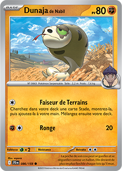 Carte Pokémon Communes Dunaja de Nabil 86/159 de la série Aventures Ensemble