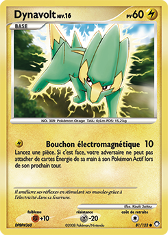 Carte Pokémon Dynavolt 81/123 de la série Trésors Mystérieux en vente au meilleur prix