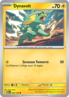 Carte Pokémon Communes Dynavolt 49/132 de la série Méga-Évolution