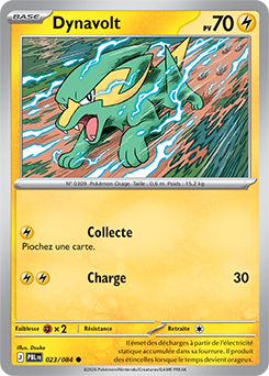 Carte Pokémon Dynavolt 23/84 de la série Nuit Noire en vente au meilleur prix